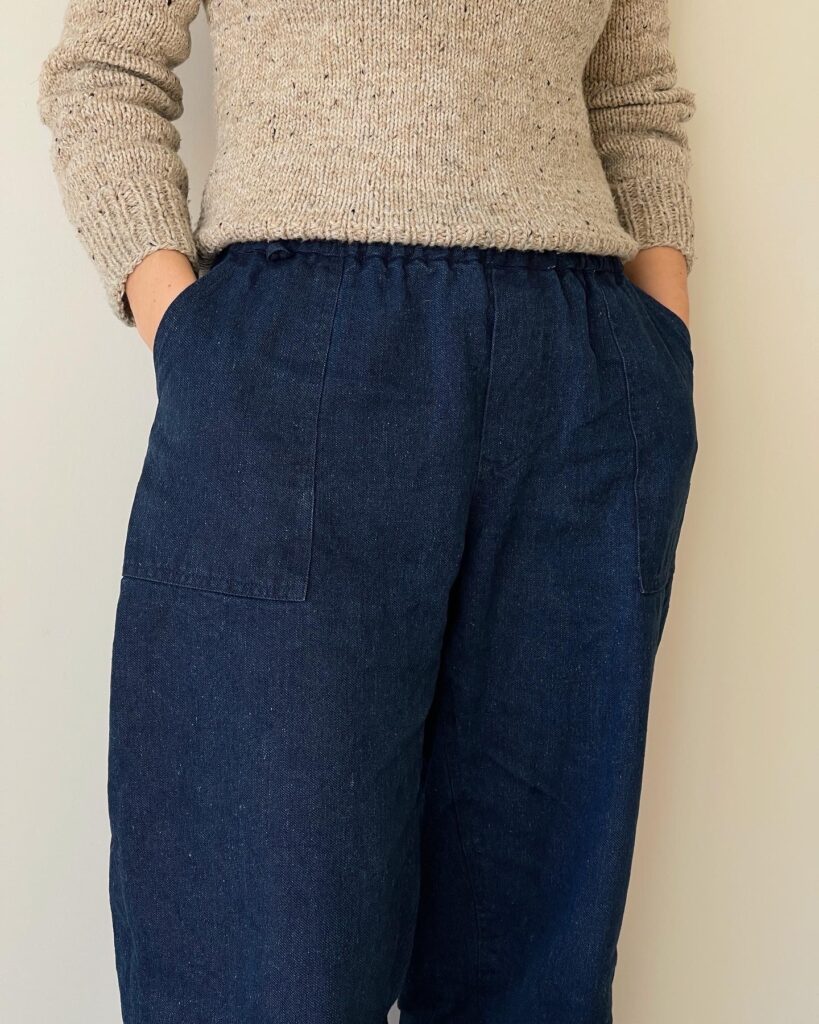 Hamp/økologisk bomullsdenim, Indigo