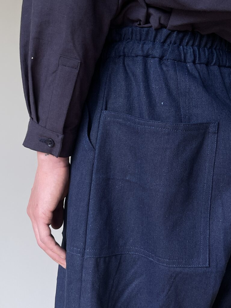 Hamp/økologisk bomullsdenim, Indigo