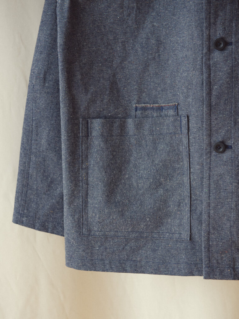 Resirkulert Hamp Chambray, Indigo