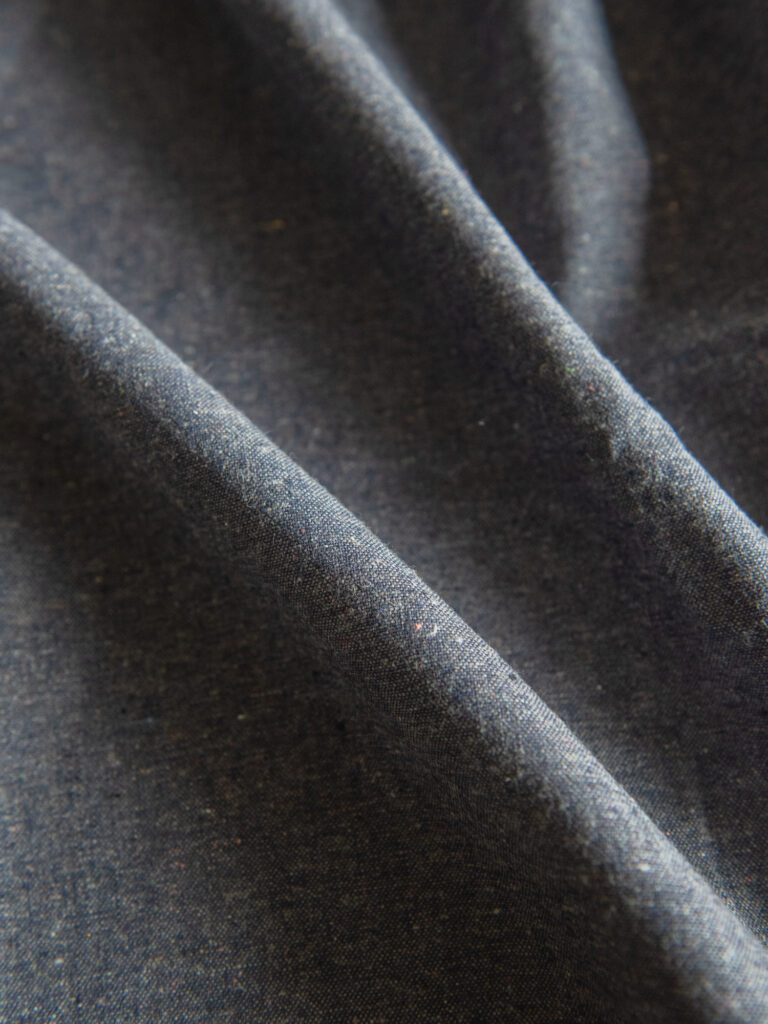 Resirkulert Hamp Chambray, Indigo