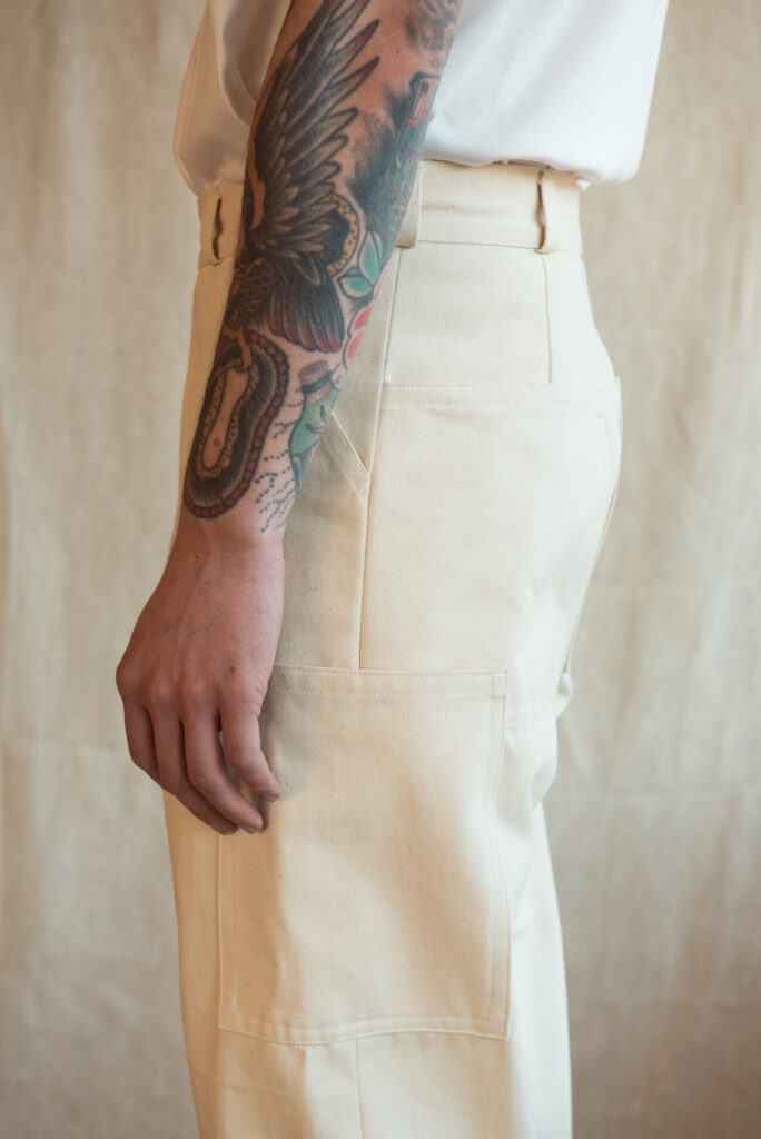 13oz Økologisk denim, Ufarget