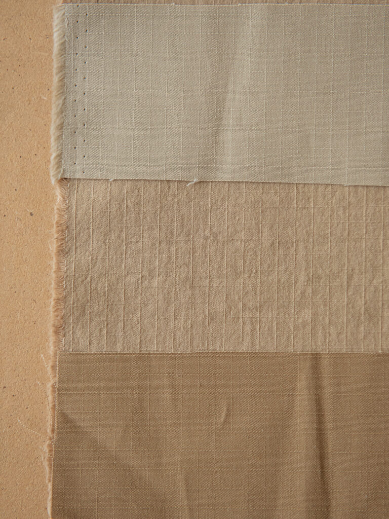 Japansk Øko. Bomullsripstop, Beige