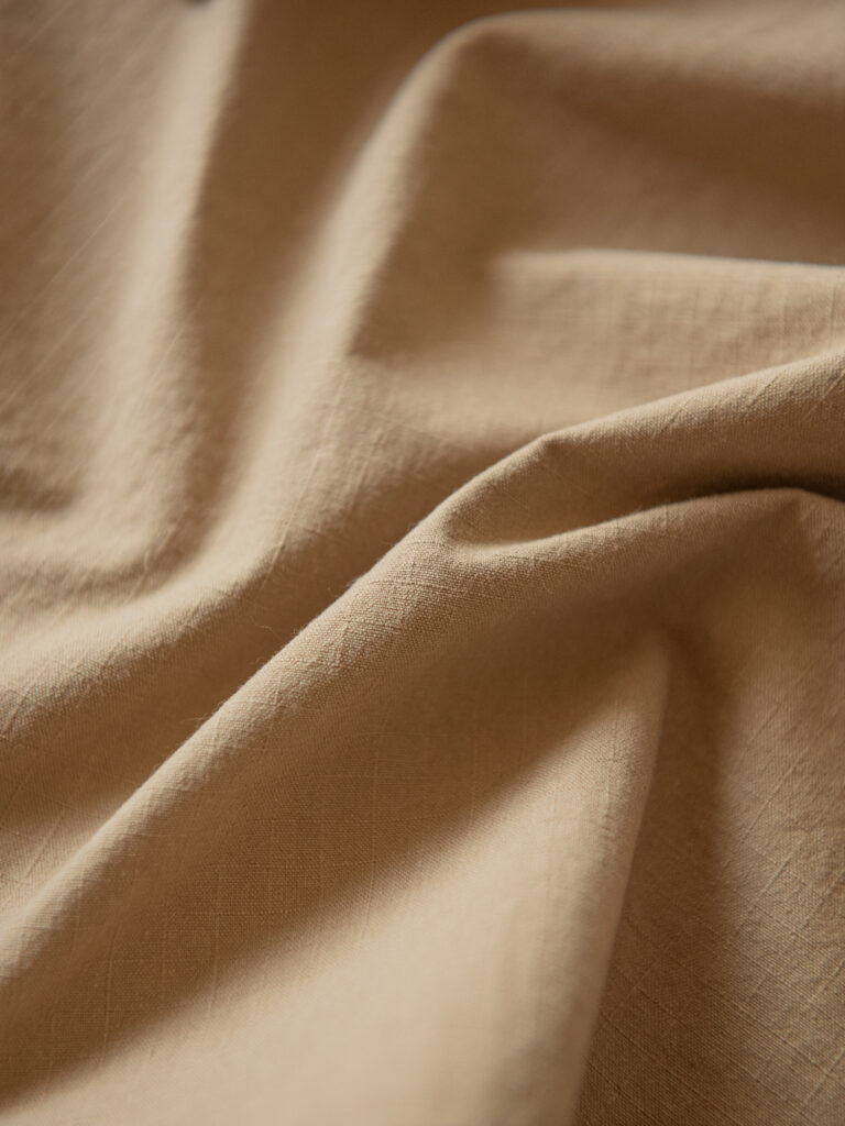 Japansk Øko. Bomullsripstop, Beige