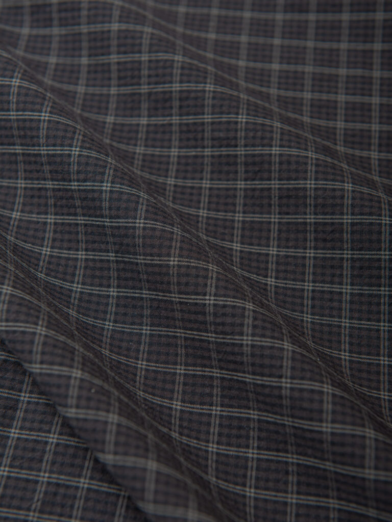 Tromlet Poplin, Mørk check