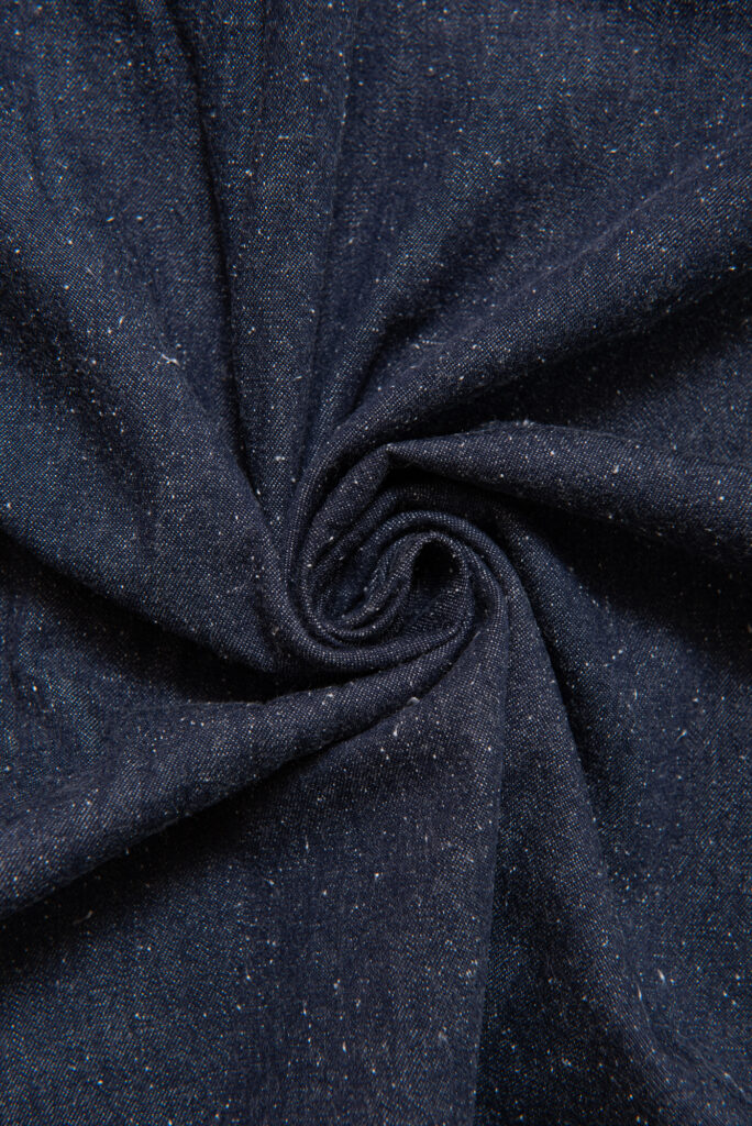 Silk noil denim, Indigo (90cm)