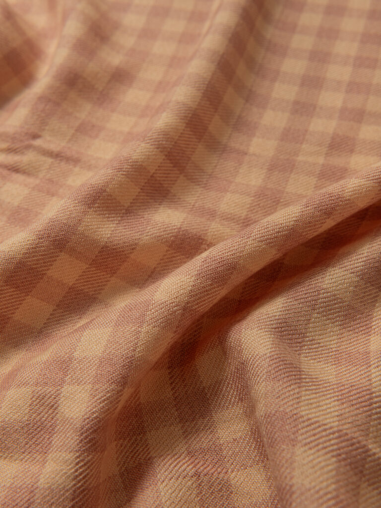 Håndvevd ull, Krembrun gingham