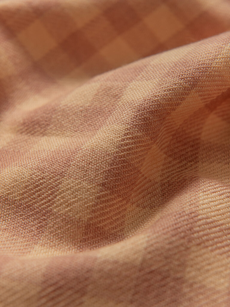 Håndvevd ull, Krembrun gingham