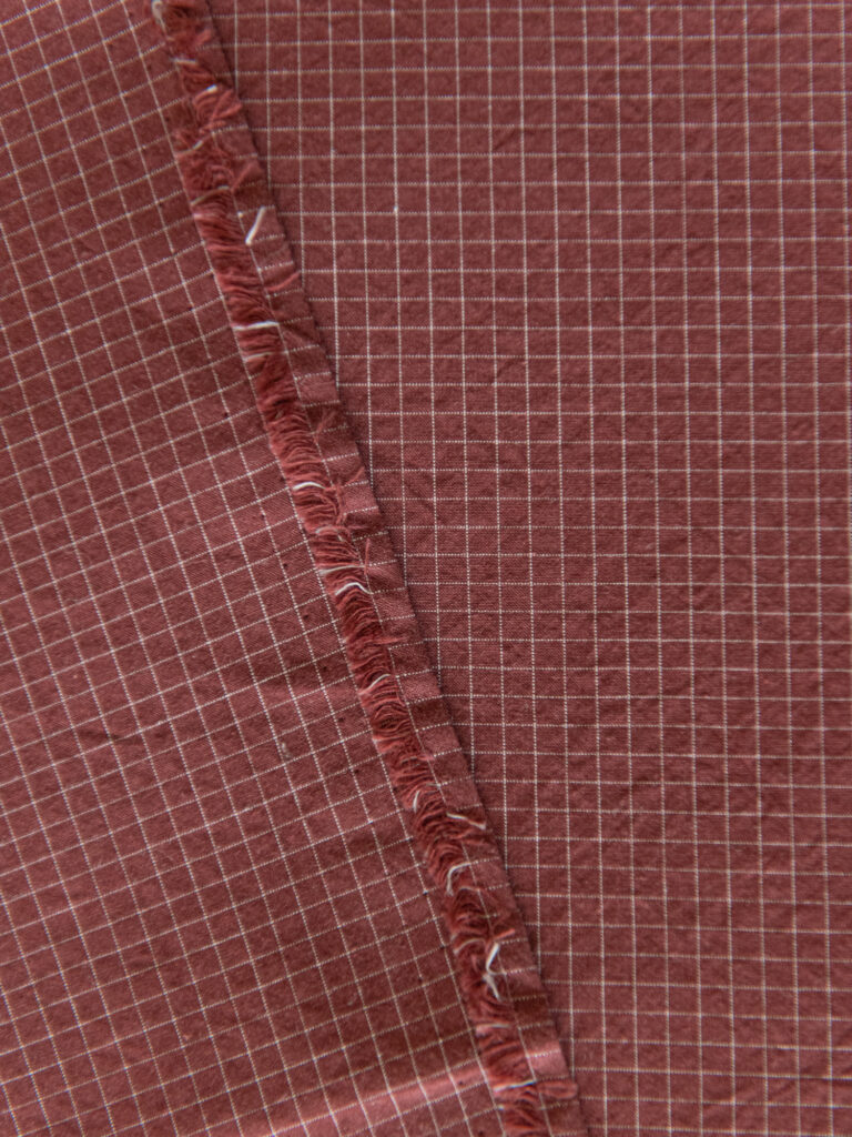Typewriter Poplin, Chestnut grid