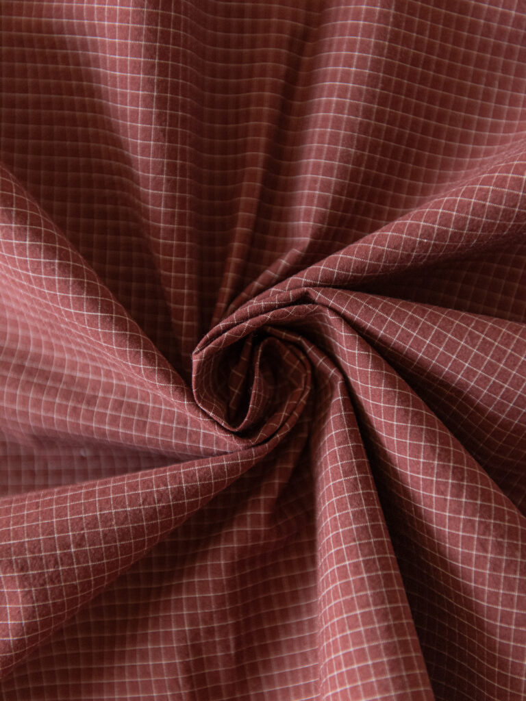 Typewriter Poplin, Chestnut grid