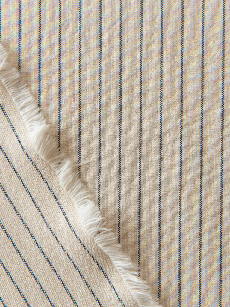 Fransk Pinstripe, Ecru/navy