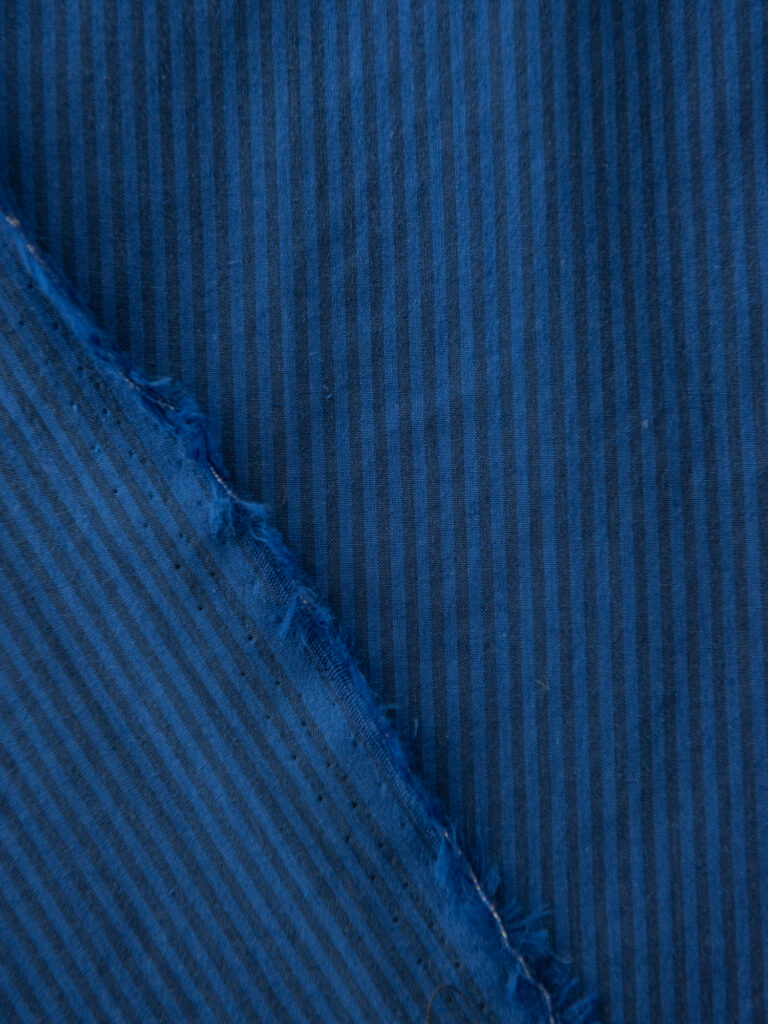 Typewriter Poplin, Cobalt stripe (105cm)