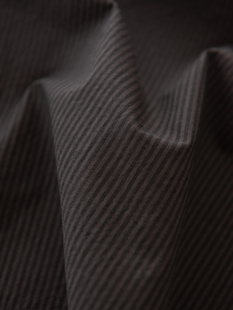 Typewriter Poplin, Coffee stripe