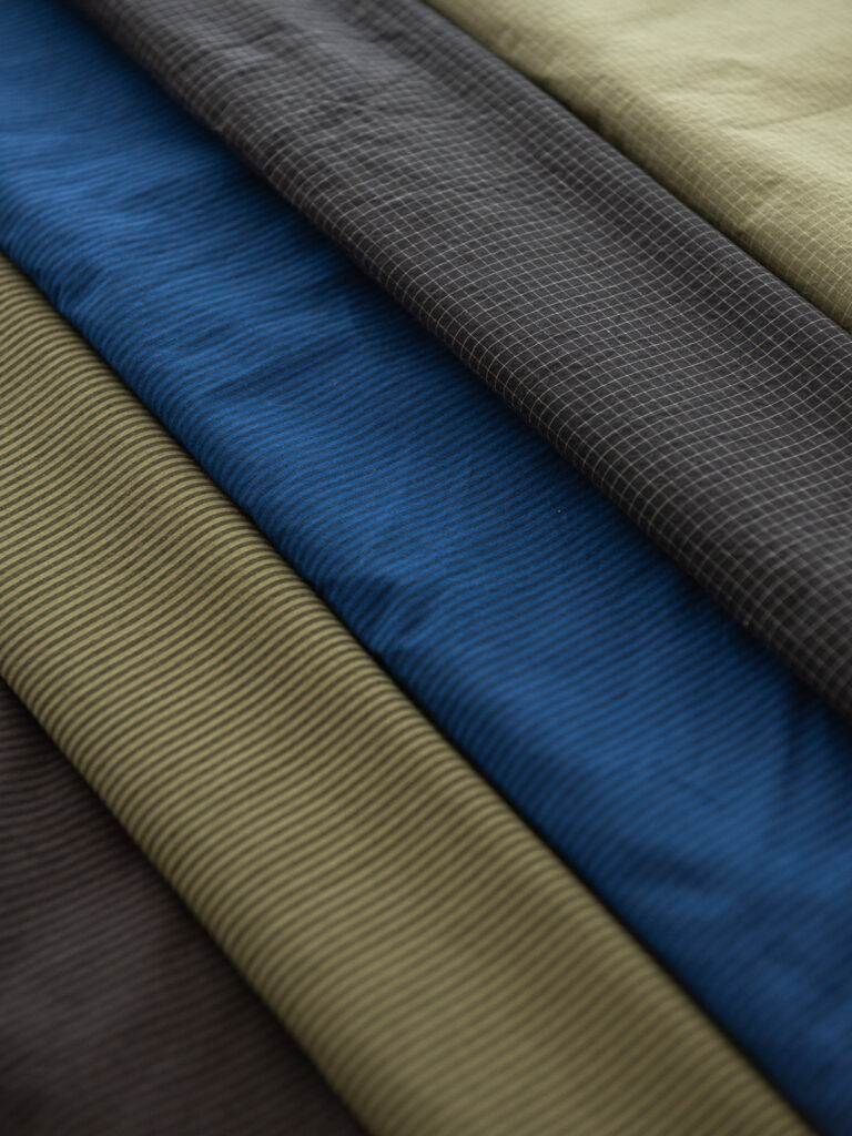 Typewriter Poplin, Cobalt stripe (105cm)
