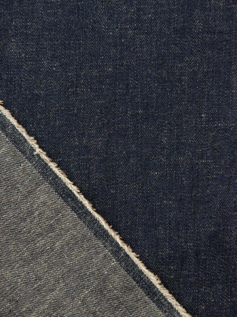 8oz Denim i bomull & lin, indigo